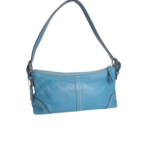 COACH Aqua Hamptons Soho Demi Baguette Y2K Shoulder Bag - Picture 2 of 13